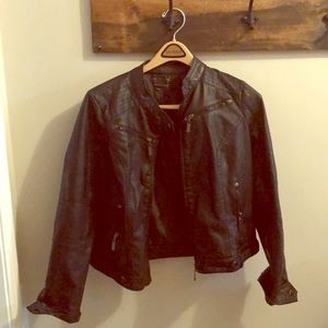 Black leather jacket